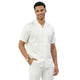 White Textured 2-Piece Walking Suit Set - Classic Fit