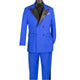 Royal Blue 2-Piece Double Breasted Satin Lapel Tuxedo Set