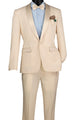 Bellatrix Collection: Champagne 2-Piece Luxurious Stretch Slim Fit Tuxedo with Shawl Lapel
