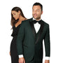 Earl Elegance Collection: 3PC Tailored Fit Tuxedo in Hunter Green