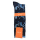 Navy Blue Paisley Scroll Dress Socks by Tallia