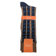 Brown Navy Windowpane Plaid Dress Socks by Tallia