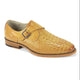 Men's Croco Print Plain Toe Monk Strap Dress Shoe - Scotch