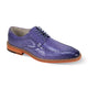 Garrion Collection: Men's Lavender Moc Toe Lace-Up Shoe with Coco Print and Smooth Leather Upper