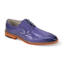 Garrion Collection: Men's Lavender Moc Toe Lace-Up Shoe with Coco Print and Smooth Leather Upper
