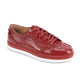 Cortizo Collection: Red Rubber Welt Sneaker with Coco Print and Smooth Leather Upper