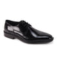 Altinor Collection: Black Medallion Toe Lace Leather Dress Shoe