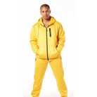 Yellow tech fleece tracksuit - supplier front view