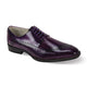Ikeya Collection: Purple Asymmetrical Stitch Lace Shoe in Genuine Leather
