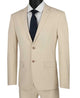 Luxify Collection: Beige 2 Piece Solid Color Single Breasted Ultra Slim Fit Suit
