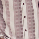 close up of the Mens burgundy plaid short pants walking suit summer set