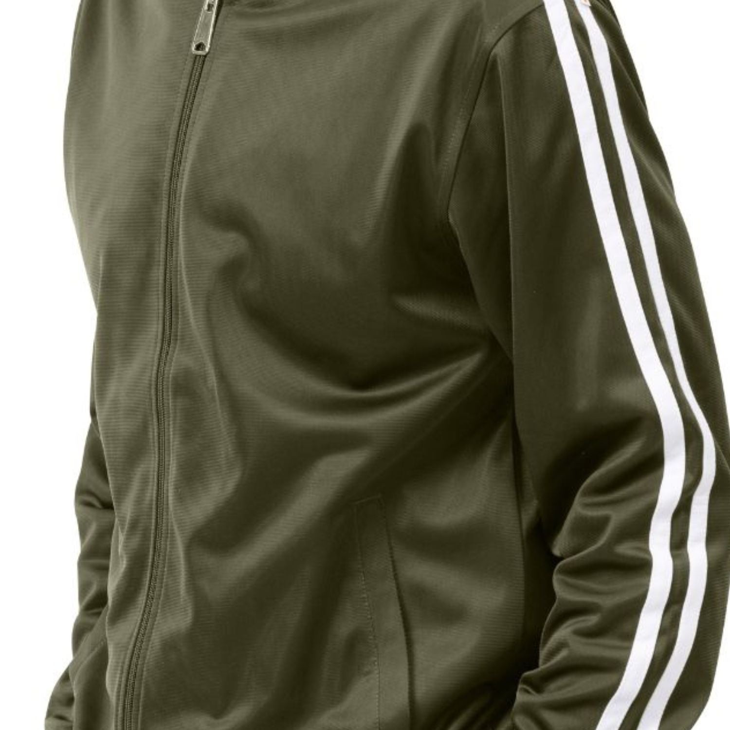 Men's Olive 2 Piece Sport Tracksuit | Montique JS26 – Suits & More
