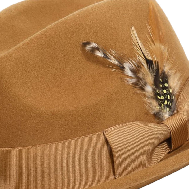 Grosgrain band and feather