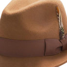 side view bronze pinch crown litefelt hat