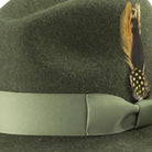 side view olive pinch crown litefelt hat