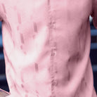 pink jacquard texture walking suit fabric detail