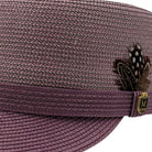 close up braided texture lavender hat