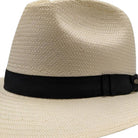 Angled natural safari hat highlighting crown and band detail
