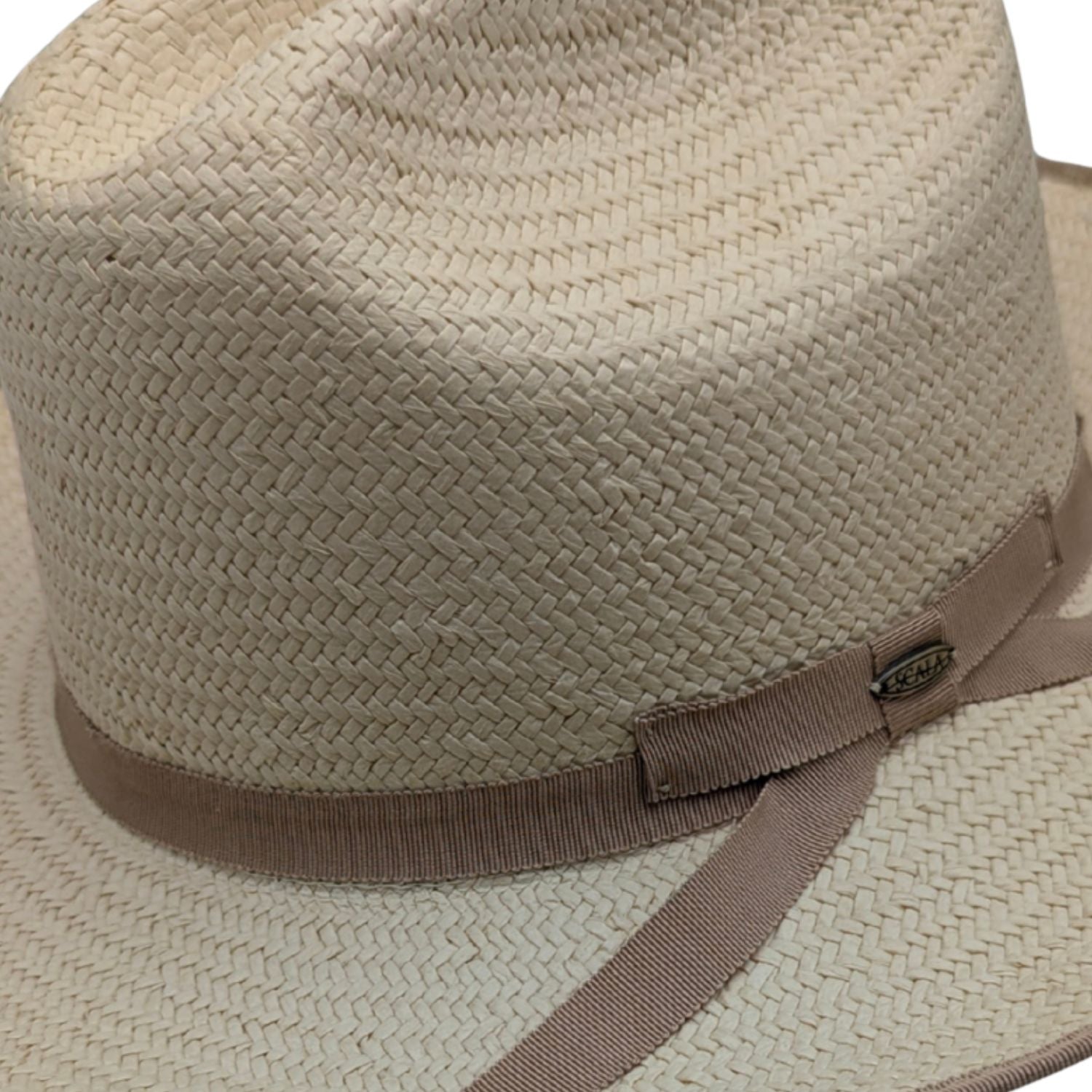 Natural Straw Hat - 3 Inch Brim Center Dent Fedora – Suits & More