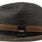 Close-up tri tone braid brim detail