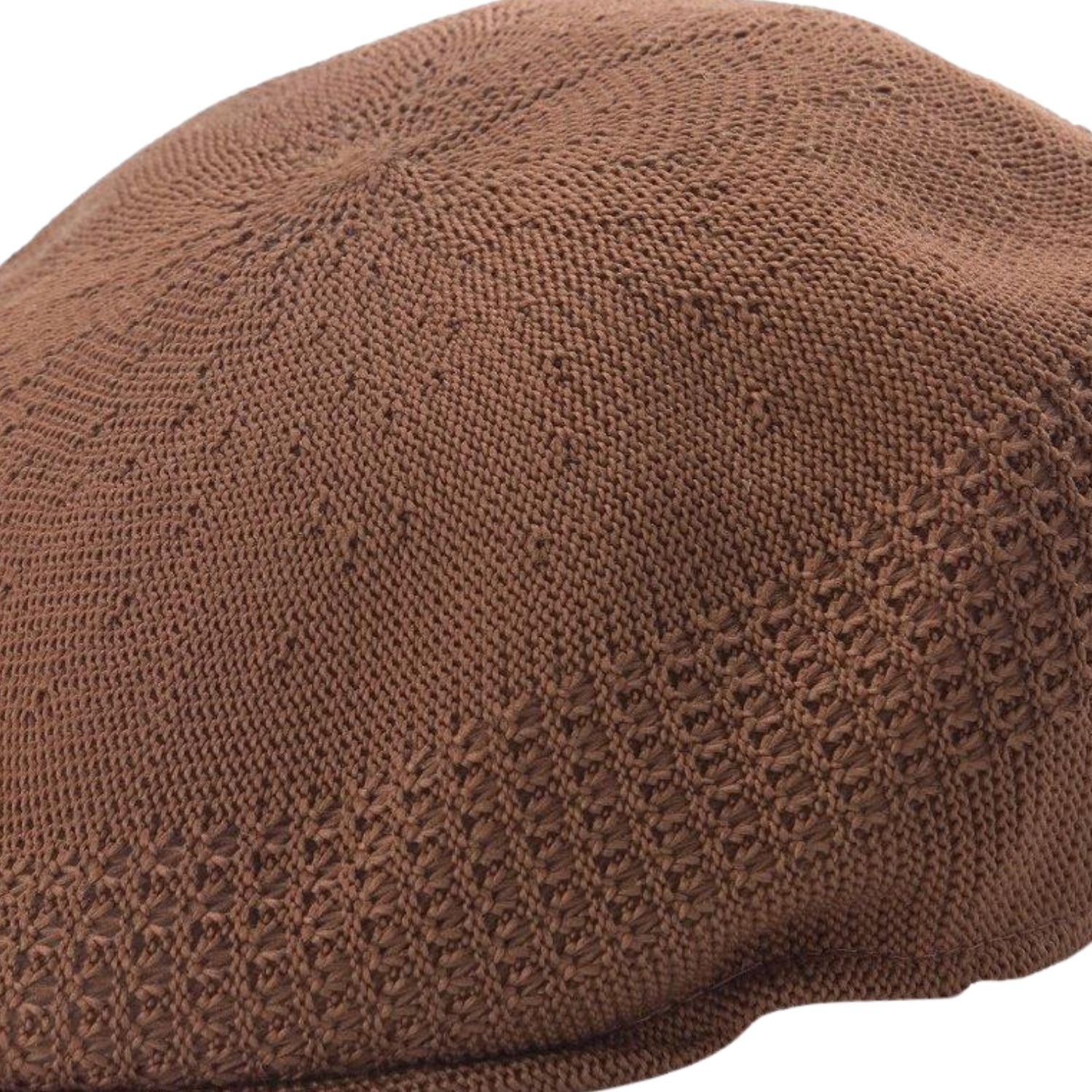 close up knitted texture brandy cap