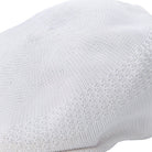 close up knitted texture white cap