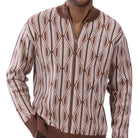 close up brown geometric diamond knit sweater texture