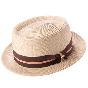 OG Beige Pork Pie Hat by Montique
