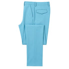 Stacy Adams light blue modern cut stretch dress pants with expandable waistband