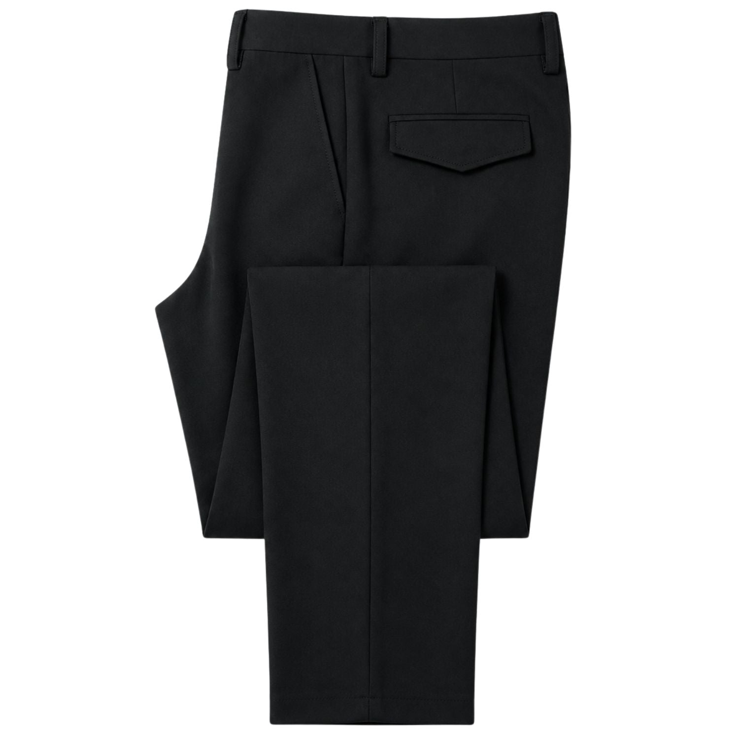 Black Modern Fit 4-Way Stretch Adjustable Waistband Dress Pants by Sta