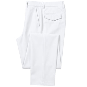 White Modern Fit 4-Way Stretch Adjustable Waistband Dress Pants by Stacy Adams