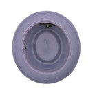 Gunmetal pork pie hat interior view with woven straw texture, inside sweatband, and Montique label