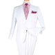 White 2 Piece Modern Fit Suit Notch Lapel Flat Front Pants