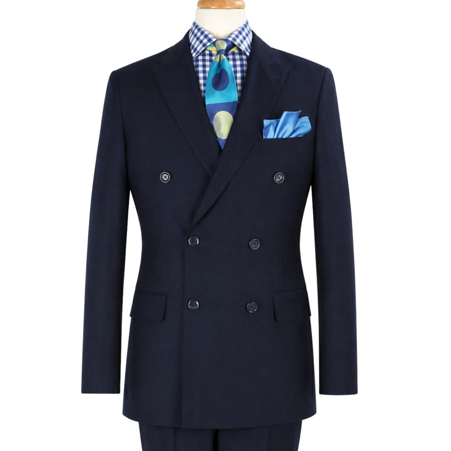 Navy Double-Breasted Suit - Classic Elegance | Suits & More