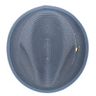 Carolina straw fedora hat top view with matching brim trim
