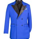 Royal blue tuxedo jacket front view