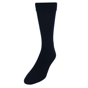 Vannucci Black Solid Dress Socks