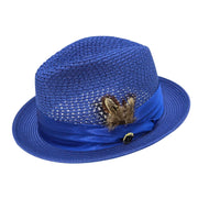 Men's Royal Mesh Fedora Hat - Montique Pinch Crown Fedora