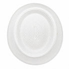 Montique white straw pork pie hat top view with flat crown