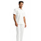 Embroidered Fabric Design in White Short Sleeve Walking Suit