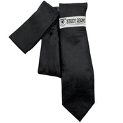 Eclipsis Collection: Stacy Adams Tie and Pocket Square Set - Black