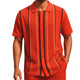 Moda Collection: Stacy Adams Buttoned Chelli Knit Shirt in Red