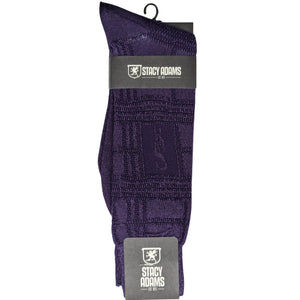 Men's Stacy Adams Textured Formal Dress Socks - Purple
