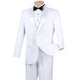 Men's 2 Piece Solid Color Single Breasted Slim Fit Tuxedo - White