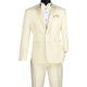 Men's 2 Piece Solid Color Single Breasted Slim Fit Tuxedo - Ivory