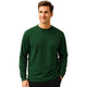 Stacy Adams Men’s Ribbed Knit Long Sleeve Crew Neck Shirt -Green