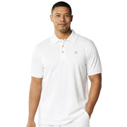 Men’s Stacy Adams Embroidered Logo Cotton Polo Shirt – White