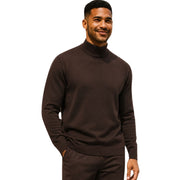 Men's Long Sleeve Mock Neck Knit Tee - Bark