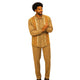 Men's Geometric Knit Front Long-Sleeve Walking Suit - Taupe