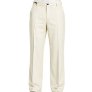 Men's Cavalry Twill Full-Cut Dress Pants - Cream